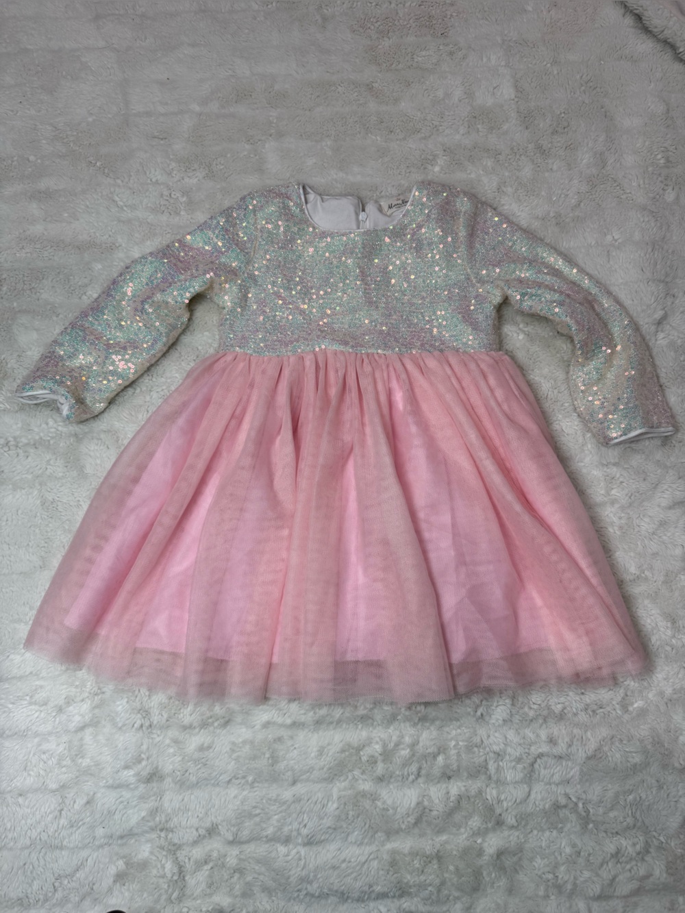 Marie Nicole Sparkle Sequin Pink Tulle Dress